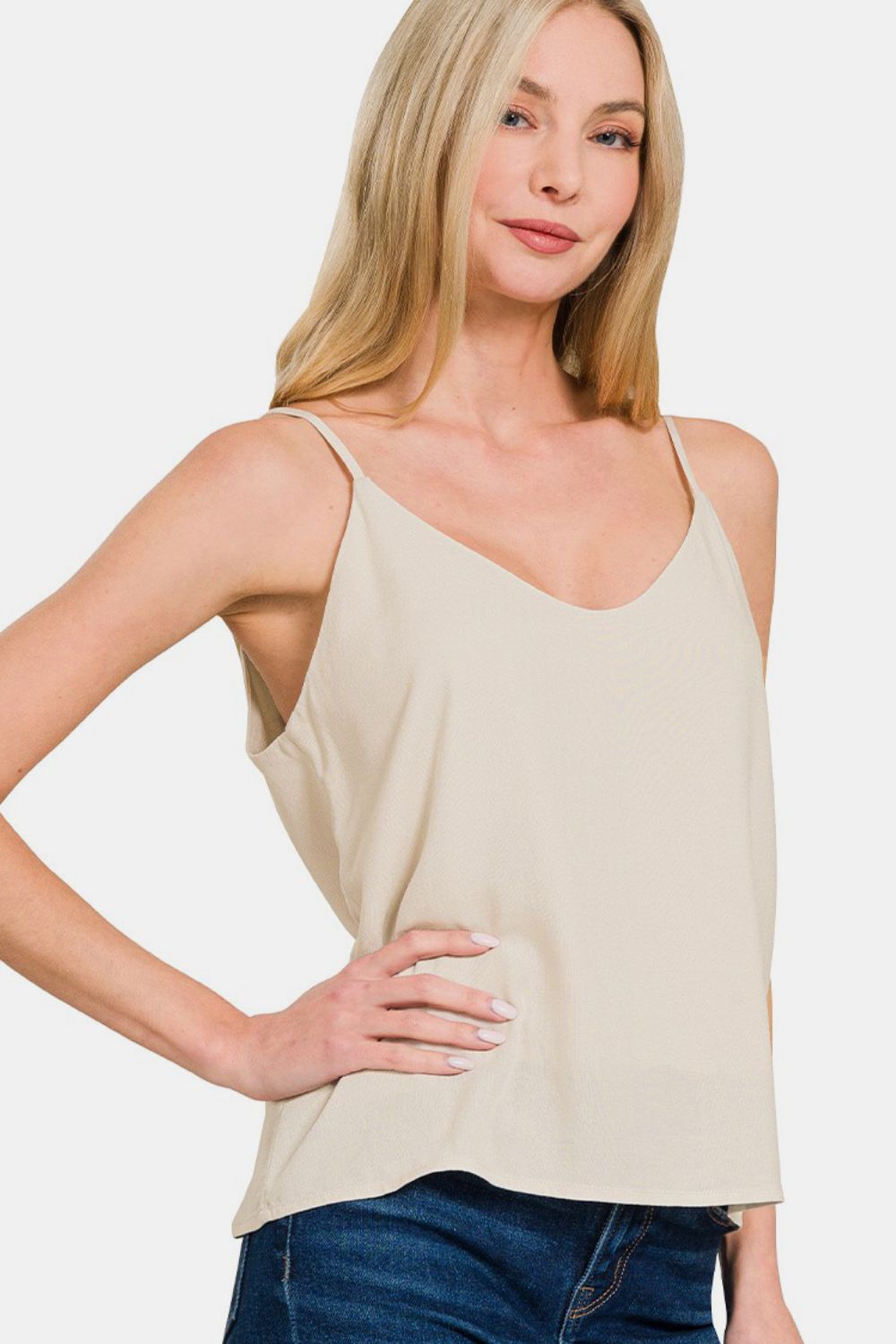 Zenana Two Layered Spaghetti Strap Cami