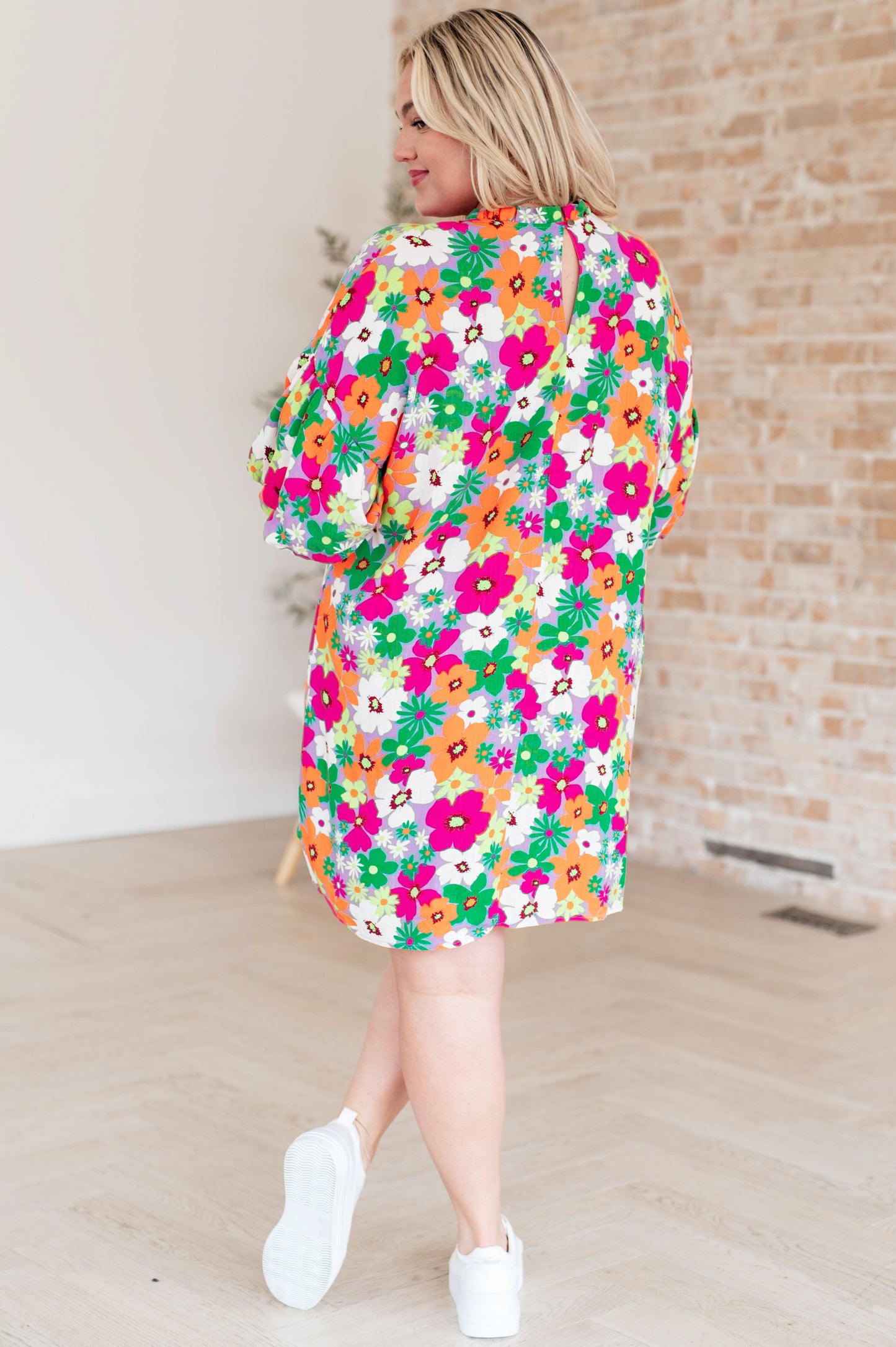 No Garden, No Problem Bubble Sleeve Dress