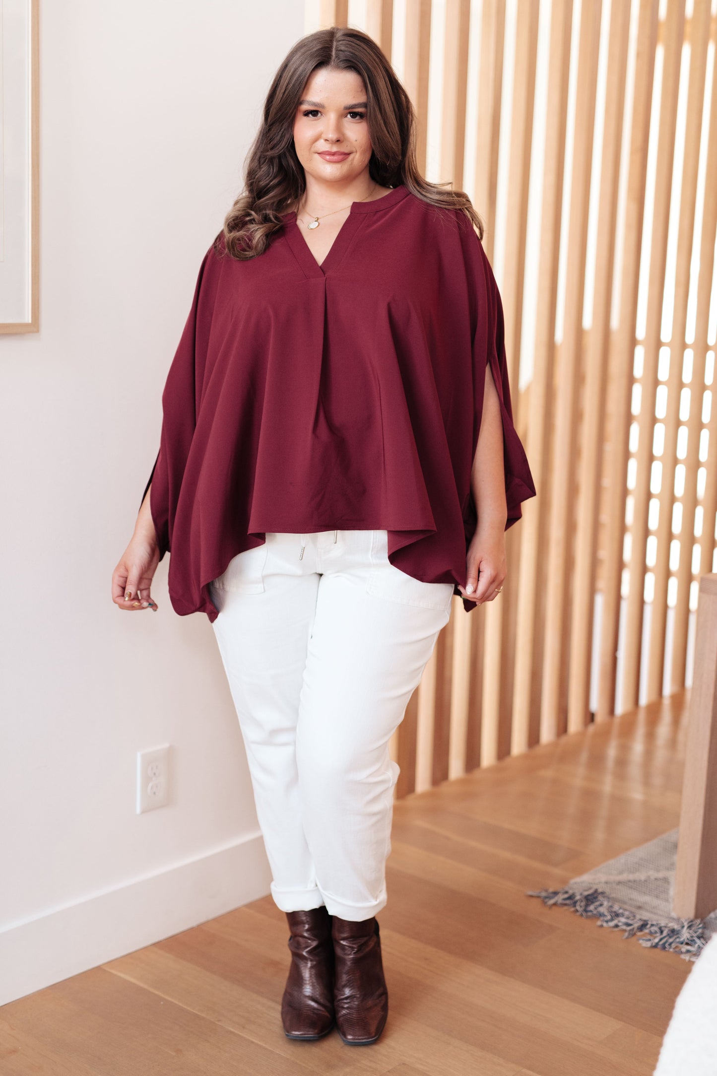 Universal Philosophy Blouse in Wine