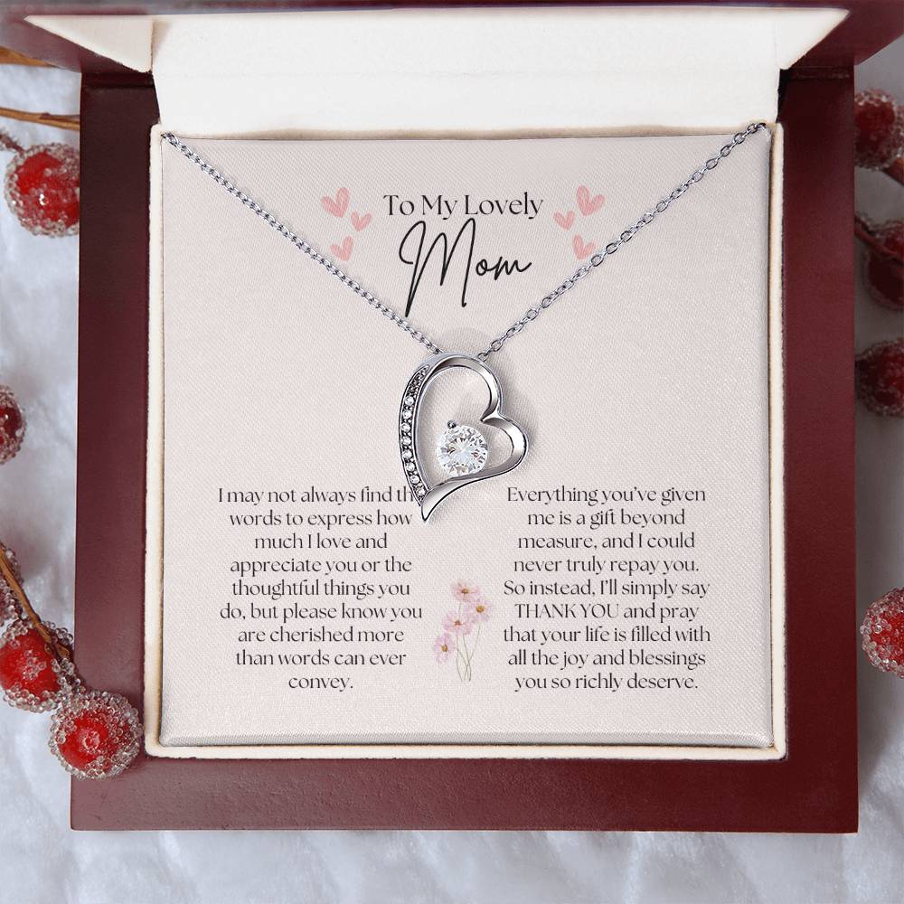 To My Lovely Mom - Forever Love Necklace