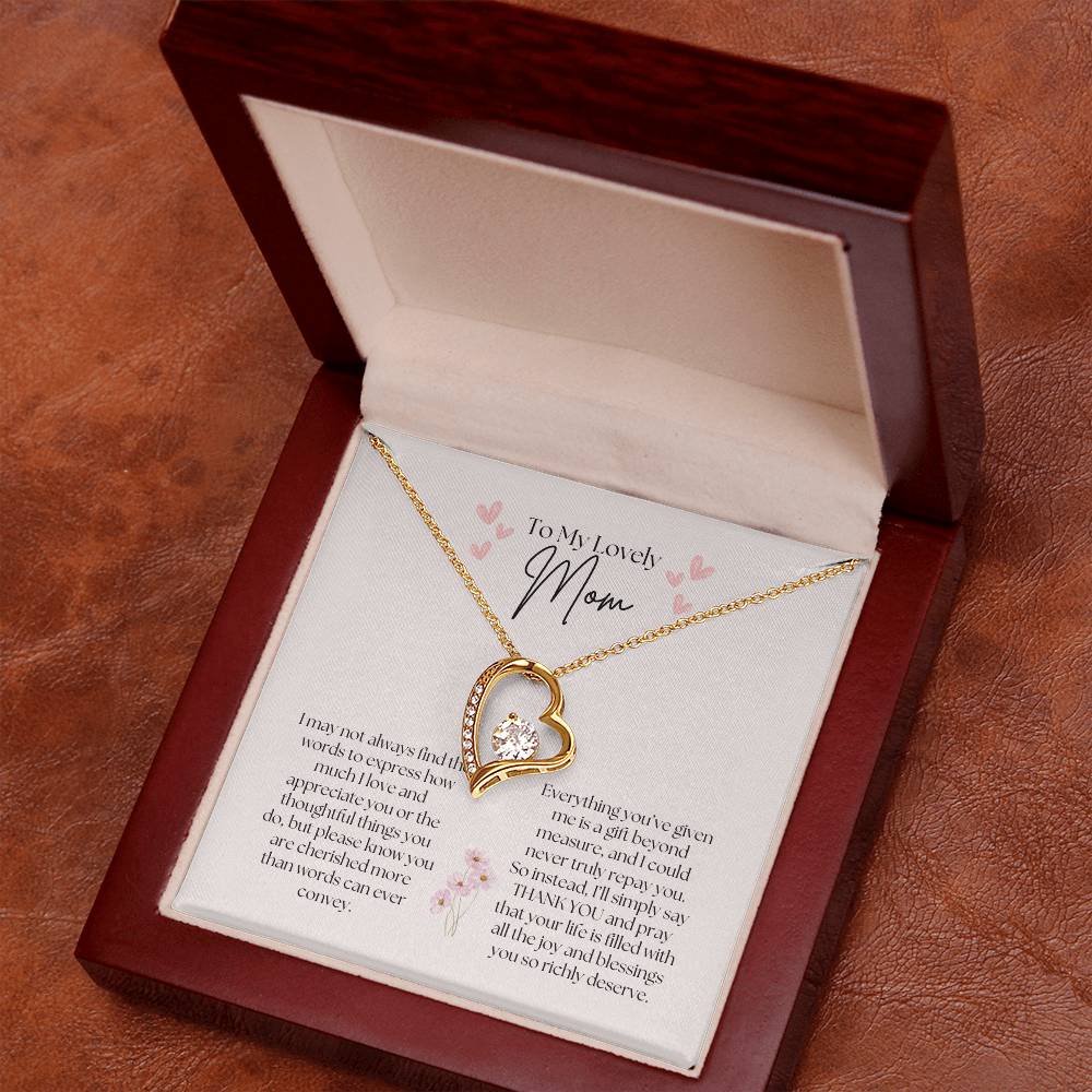 To My Lovely Mom - Forever Love Necklace