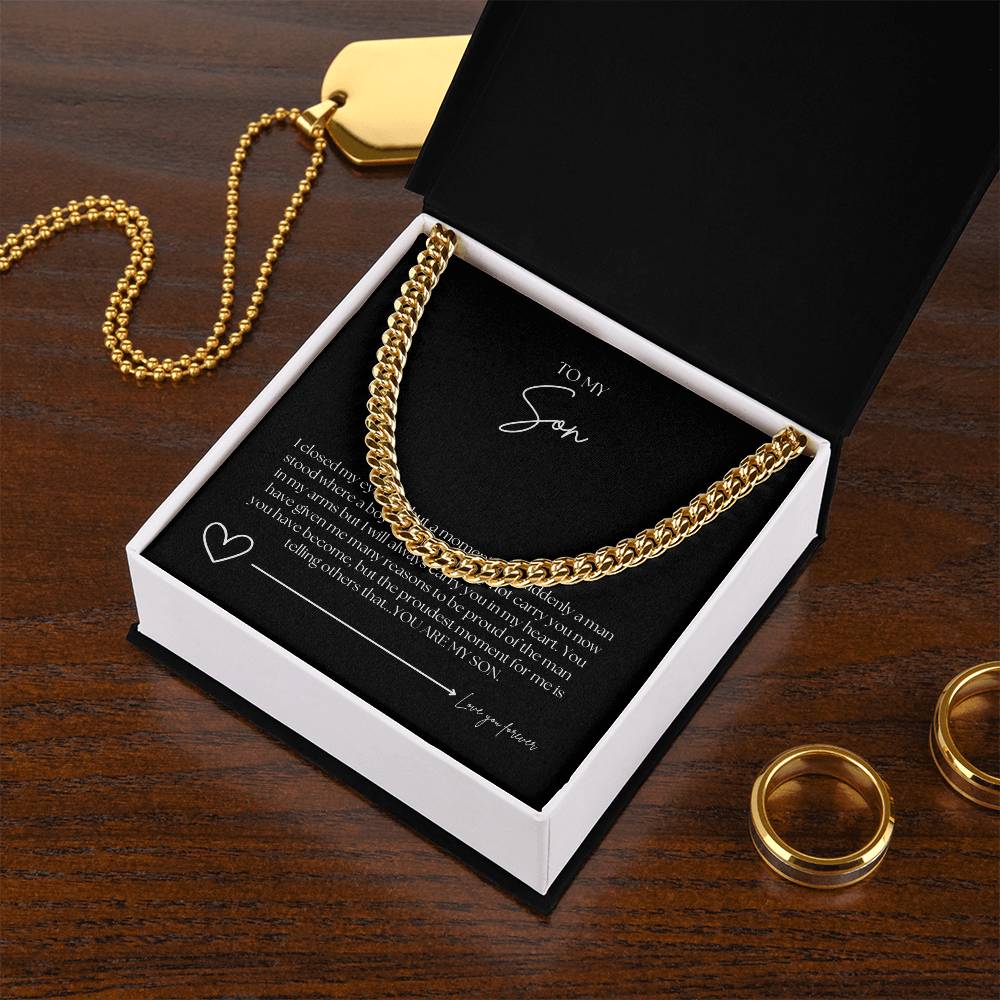 To My Son - Cuban Link Chain Necklace