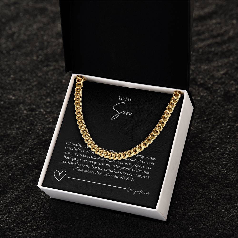 To My Son - Cuban Link Chain Necklace