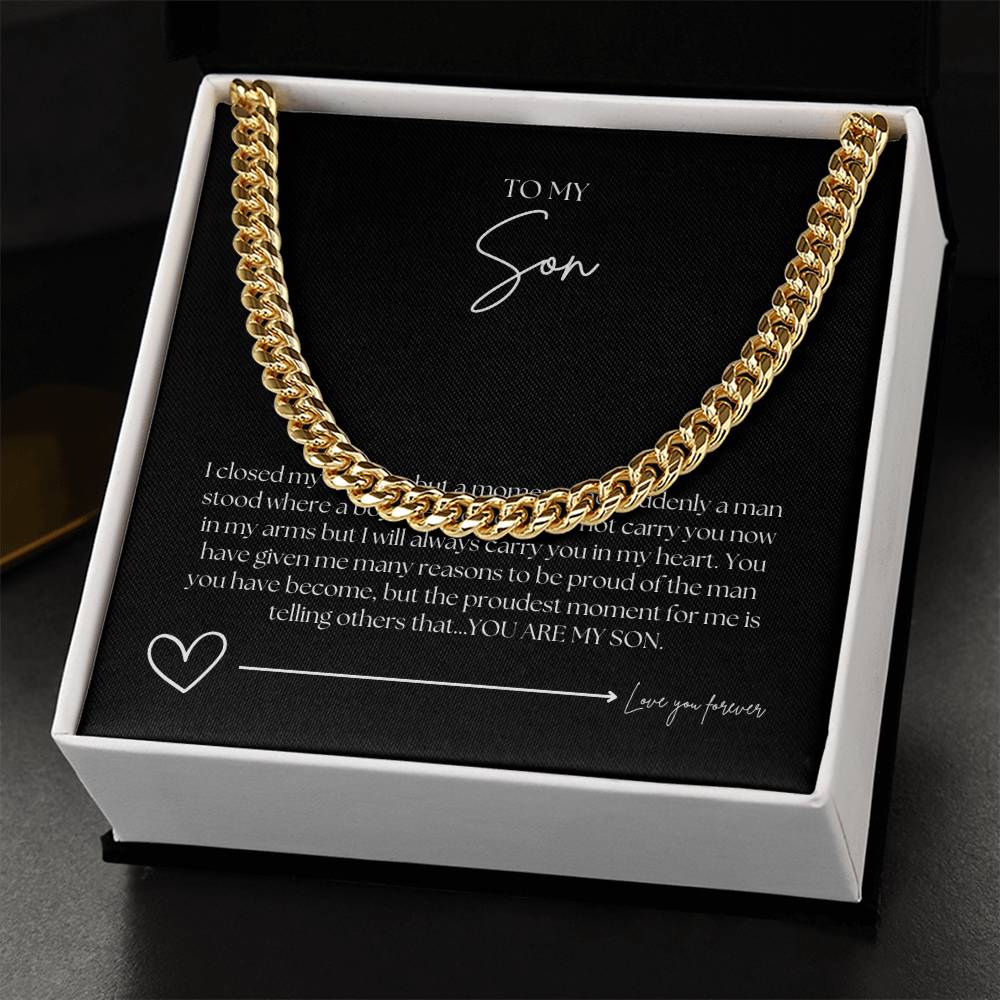 To My Son - Cuban Link Chain Necklace