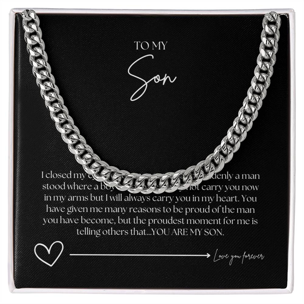 To My Son - Cuban Link Chain Necklace