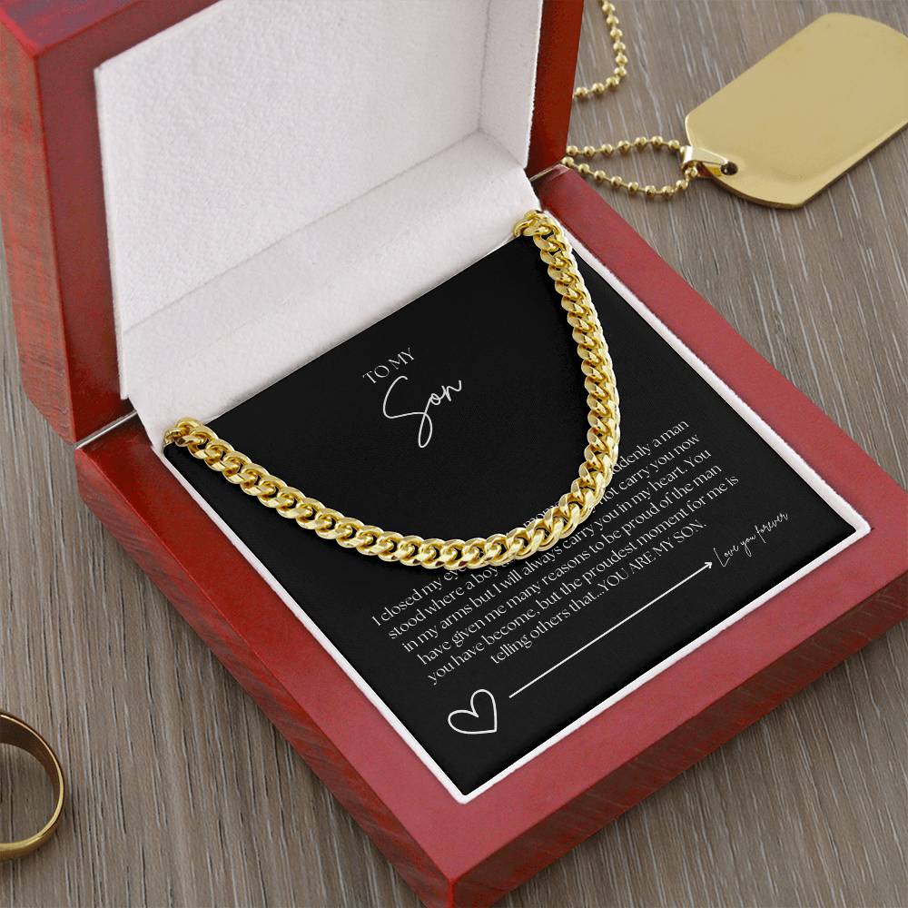 To My Son - Cuban Link Chain Necklace