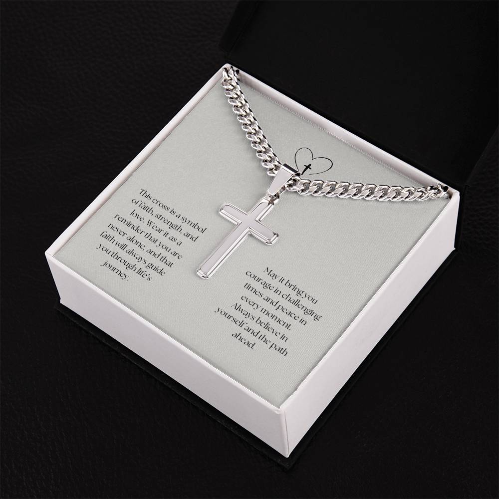 Faith - Cuban Chain Necklace with Cross