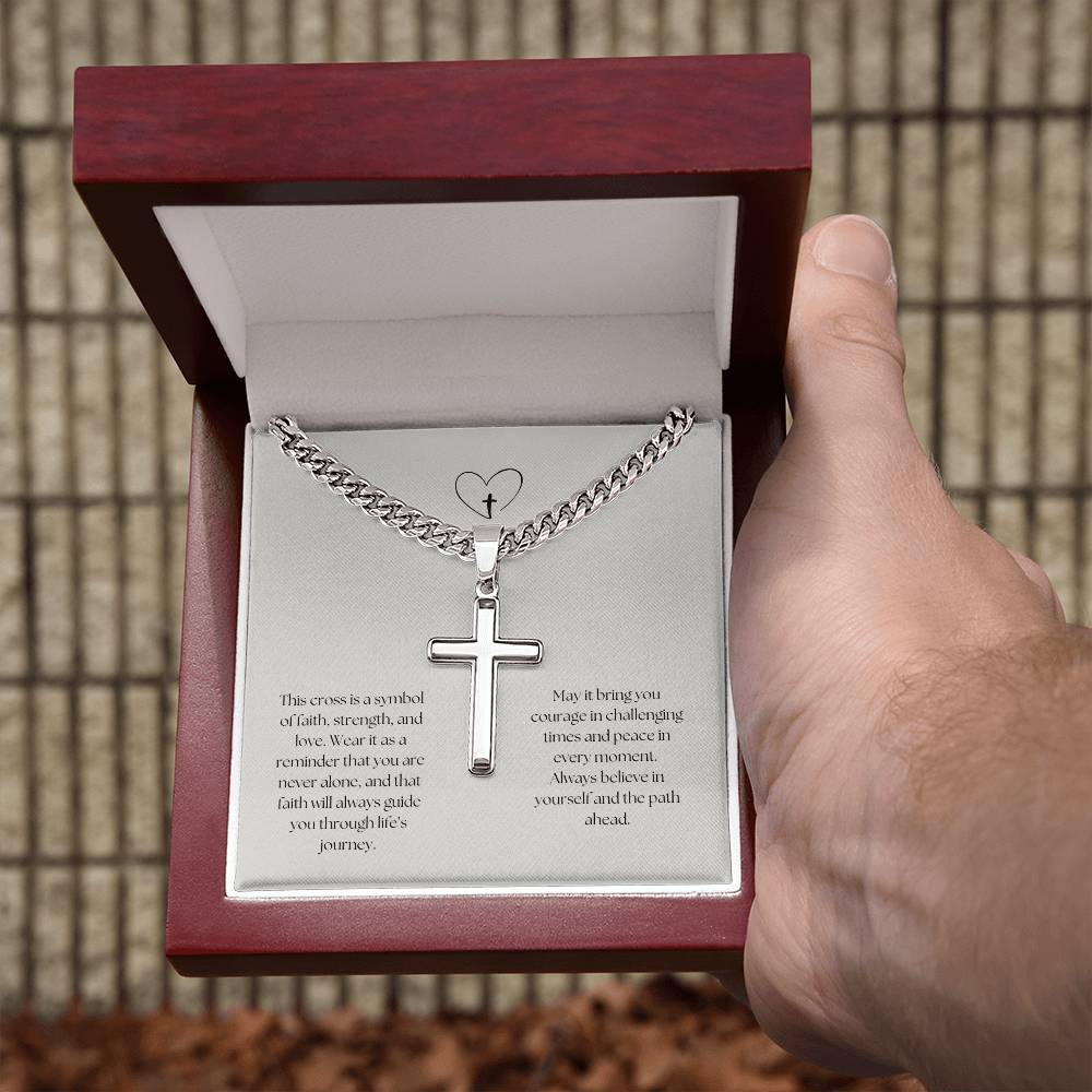 Faith - Cuban Chain Necklace with Cross