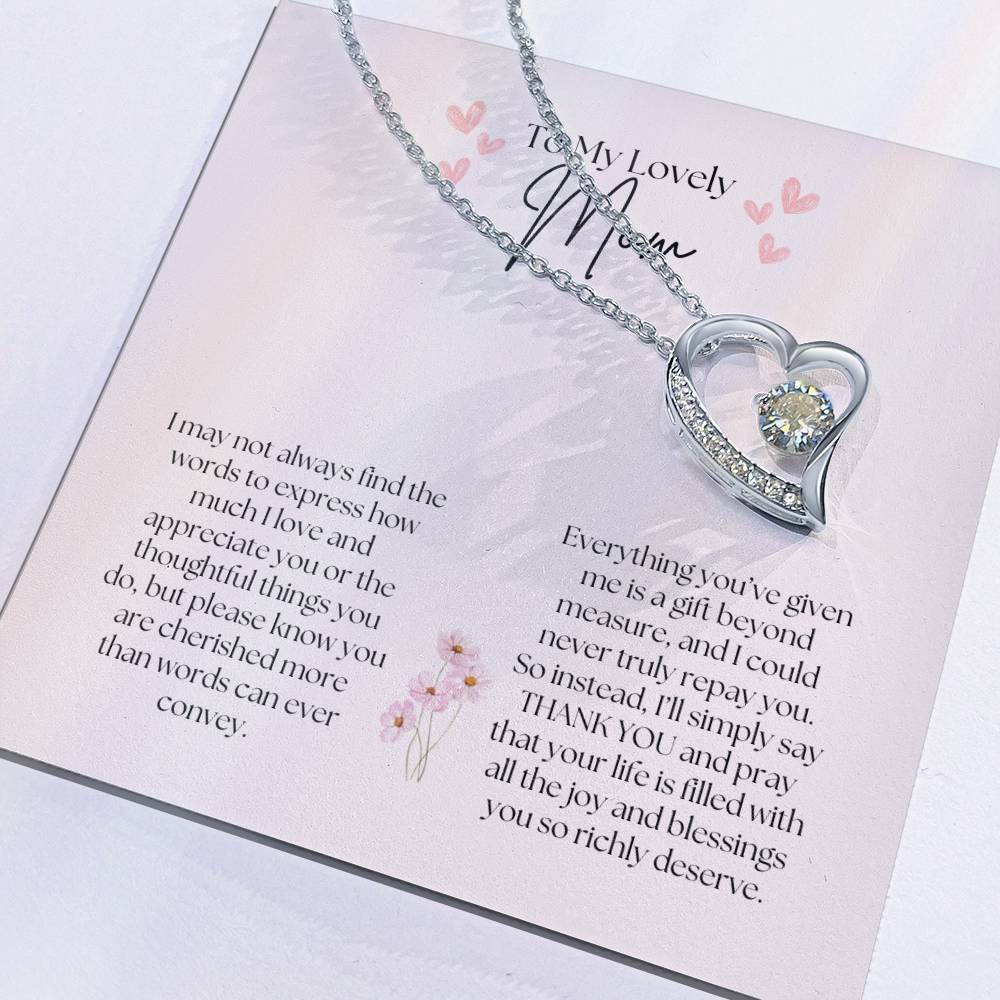 To My Lovely Mom - Forever Love Necklace