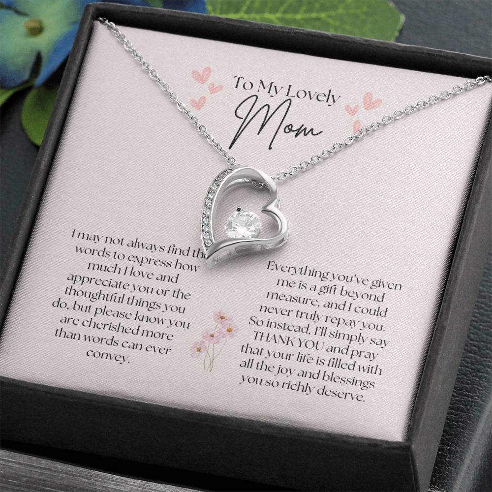 To My Lovely Mom - Forever Love Necklace