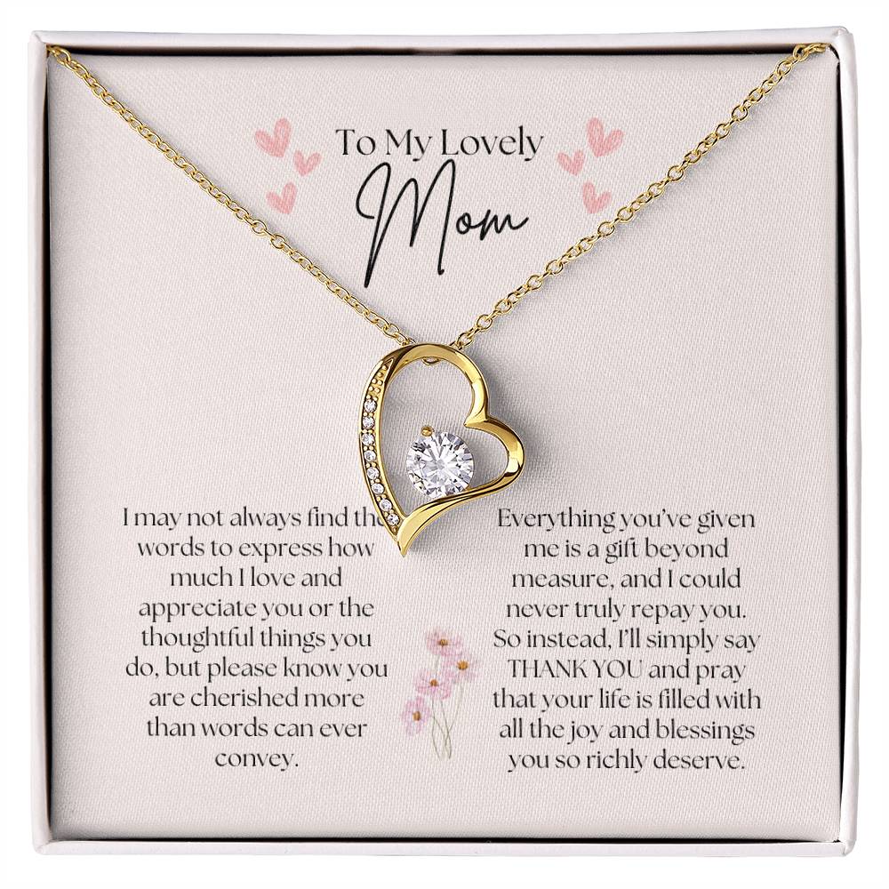 To My Lovely Mom - Forever Love Necklace