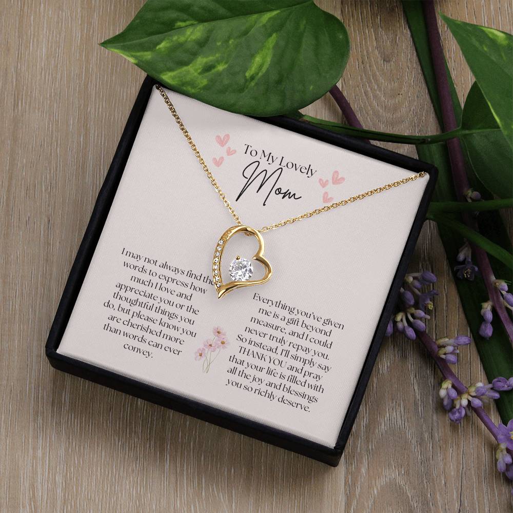 To My Lovely Mom - Forever Love Necklace