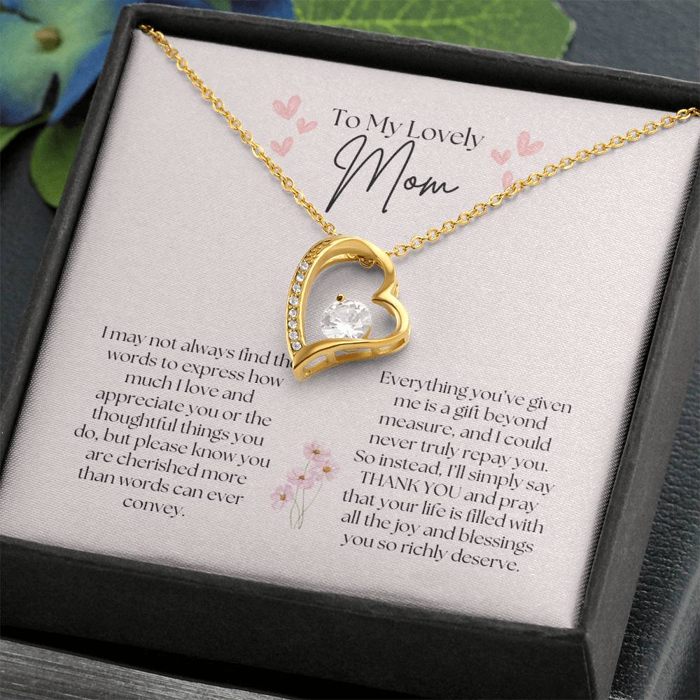 To My Lovely Mom - Forever Love Necklace