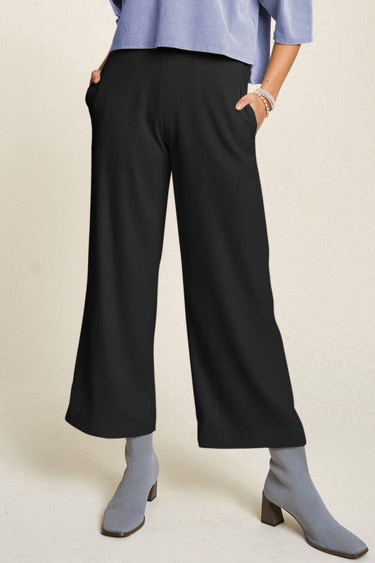 Davi & Dani Wide Leg Mid-Rise Pants