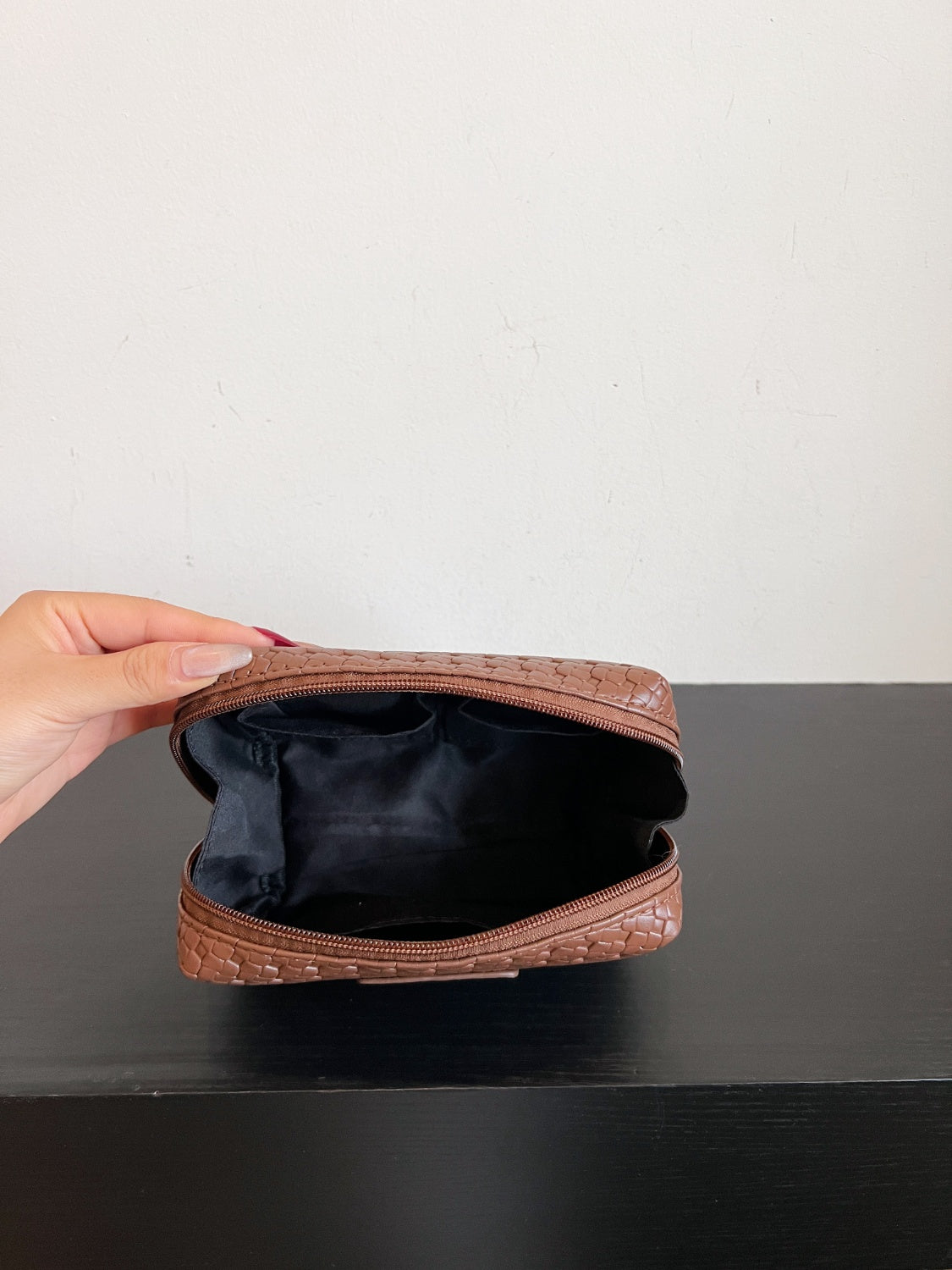 PU Leather Woven Clutch