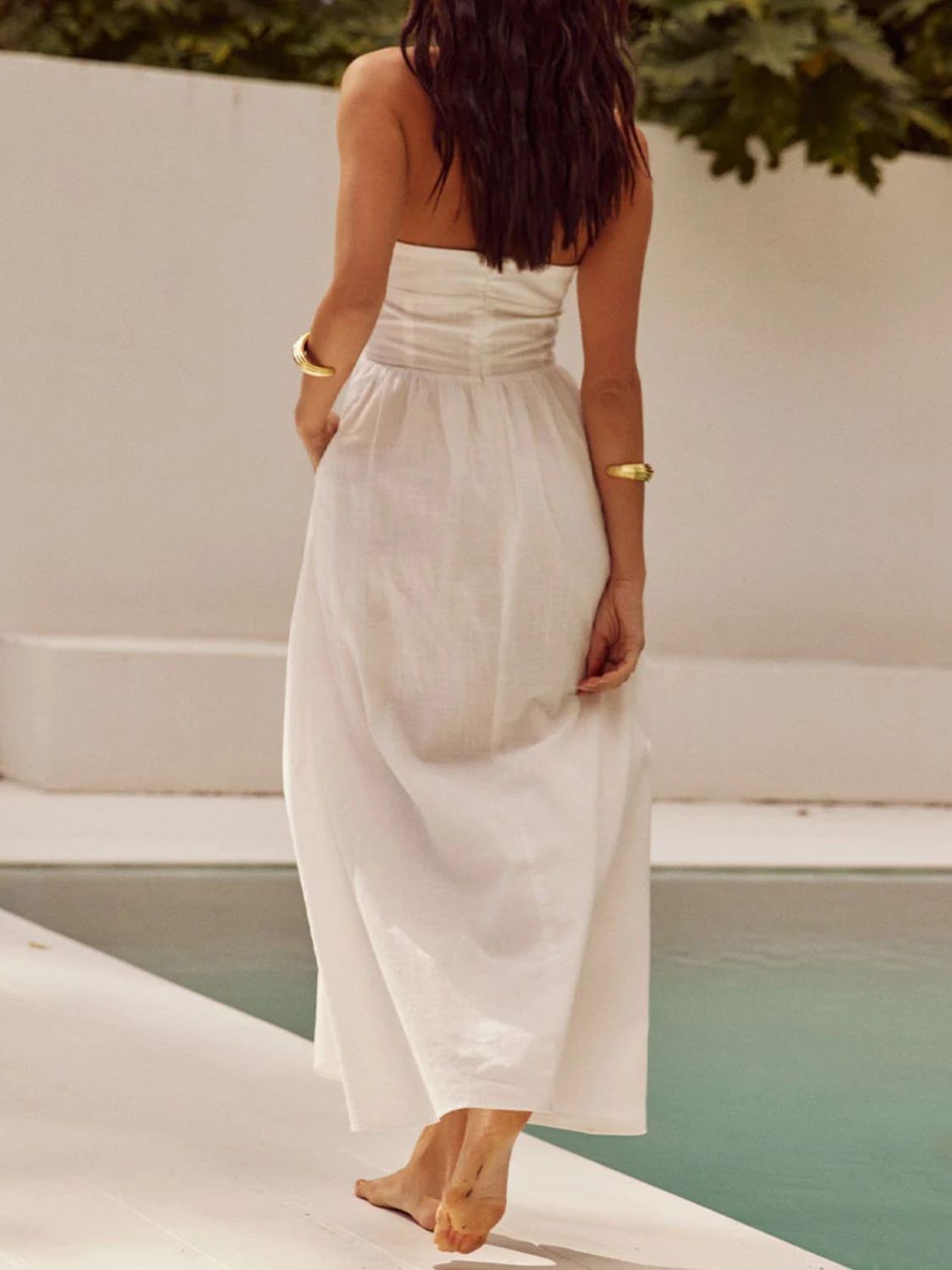 Halter Neck Maxi Dress with Pockets